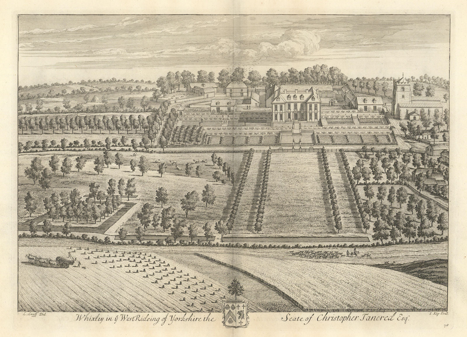Whixley Hall by Kip & Knyff.